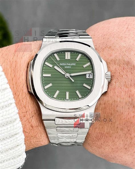 patek philippe nautilus grün|patek philippe nautilus price list.